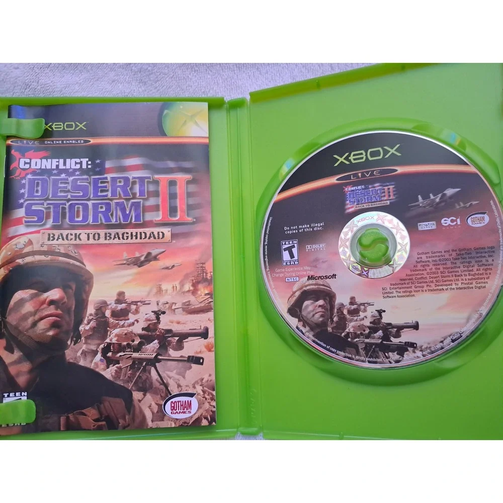 Conflict Desert Storm II Back to Baghdad Microsoft Xbox CIB Original Case Manual
